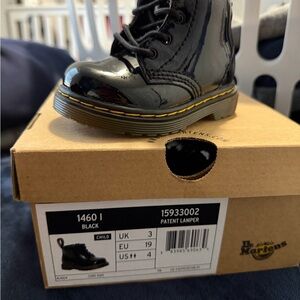 Dr. Martens Kids Glossy Black Boots